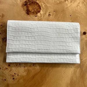 NWT Rebecca Minkoff Leather Envelope Clutch or Oversized Wallet in White